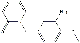 1-[(3-amino-4-methoxyphenyl)methyl]-1,2-dihydropyridin-2-one Struktur