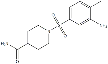 1-[(3-amino-4-methylbenzene)sulfonyl]piperidine-4-carboxamide 结构式