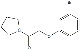 1-[(3-bromophenoxy)acetyl]pyrrolidine,,结构式