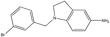 1-[(3-bromophenyl)methyl]-2,3-dihydro-1H-indol-5-amine 化学構造式