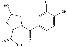  1-[(3-chloro-4-hydroxyphenyl)carbonyl]-4-hydroxypyrrolidine-2-carboxylic acid