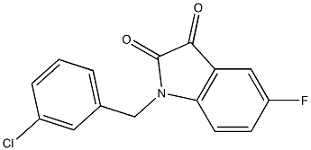 1-[(3-chlorophenyl)methyl]-5-fluoro-2,3-dihydro-1H-indole-2,3-dione|