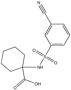 1-[(3-cyanobenzene)sulfonamido]cyclohexane-1-carboxylic acid|