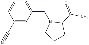 1-[(3-cyanophenyl)methyl]pyrrolidine-2-carboxamide,,结构式