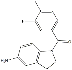 1-[(3-fluoro-4-methylphenyl)carbonyl]-2,3-dihydro-1H-indol-5-amine,,结构式
