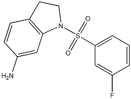 1-[(3-fluorobenzene)sulfonyl]-2,3-dihydro-1H-indol-6-amine Structure