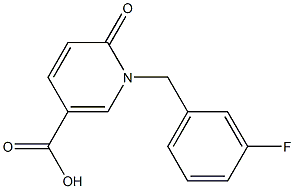 1-[(3-fluorophenyl)methyl]-6-oxo-1,6-dihydropyridine-3-carboxylic acid Structure