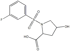 1-[(3-fluorophenyl)sulfonyl]-4-hydroxypyrrolidine-2-carboxylic acid