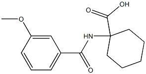 1-[(3-methoxybenzoyl)amino]cyclohexanecarboxylic acid,,结构式