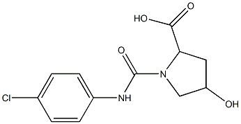  1-[(4-chlorophenyl)carbamoyl]-4-hydroxypyrrolidine-2-carboxylic acid