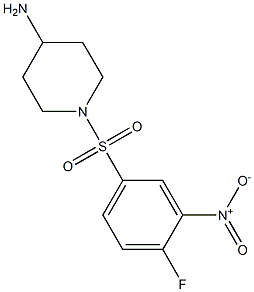 1-[(4-fluoro-3-nitrobenzene)sulfonyl]piperidin-4-amine Structure