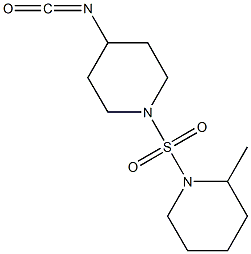 1-[(4-isocyanatopiperidine-1-)sulfonyl]-2-methylpiperidine 结构式