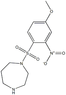 1-[(4-methoxy-2-nitrobenzene)sulfonyl]-1,4-diazepane 化学構造式