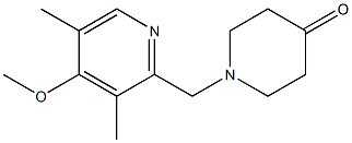 1-[(4-methoxy-3,5-dimethylpyridin-2-yl)methyl]piperidin-4-one,,结构式