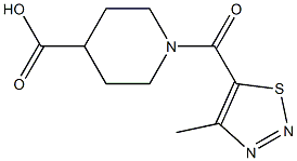 1-[(4-methyl-1,2,3-thiadiazol-5-yl)carbonyl]piperidine-4-carboxylic acid Structure