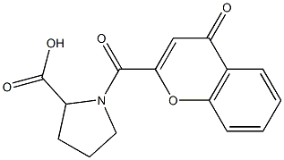 1-[(4-oxo-4H-chromen-2-yl)carbonyl]pyrrolidine-2-carboxylic acid 结构式