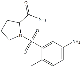 1-[(5-amino-2-methylbenzene)sulfonyl]pyrrolidine-2-carboxamide 结构式