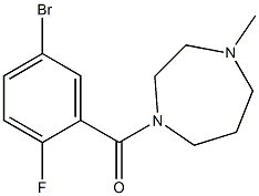 1-[(5-bromo-2-fluorophenyl)carbonyl]-4-methyl-1,4-diazepane Structure