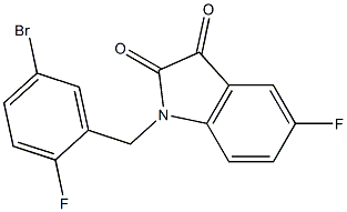 1-[(5-bromo-2-fluorophenyl)methyl]-5-fluoro-2,3-dihydro-1H-indole-2,3-dione Structure