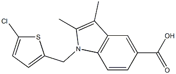 1-[(5-chlorothiophen-2-yl)methyl]-2,3-dimethyl-1H-indole-5-carboxylic acid