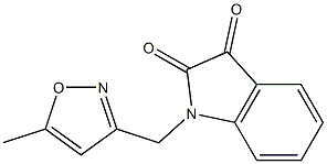 1-[(5-methyl-1,2-oxazol-3-yl)methyl]-2,3-dihydro-1H-indole-2,3-dione Struktur