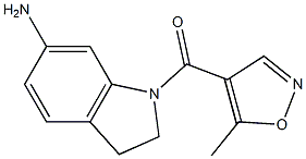 1-[(5-methyl-1,2-oxazol-4-yl)carbonyl]-2,3-dihydro-1H-indol-6-amine 结构式