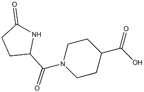 1-[(5-oxopyrrolidin-2-yl)carbonyl]piperidine-4-carboxylic acid Structure