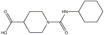 1-[(cyclohexylamino)carbonyl]piperidine-4-carboxylic acid,,结构式