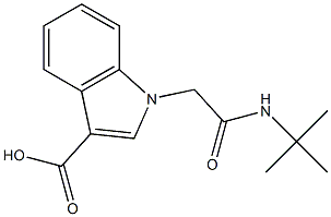 1-[(tert-butylcarbamoyl)methyl]-1H-indole-3-carboxylic acid Structure