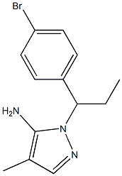 1-[1-(4-bromophenyl)propyl]-4-methyl-1H-pyrazol-5-amine Struktur