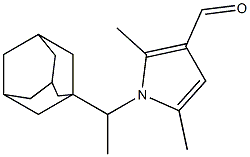 1-[1-(adamantan-1-yl)ethyl]-2,5-dimethyl-1H-pyrrole-3-carbaldehyde,,结构式