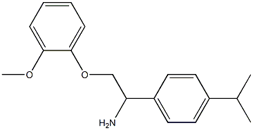1-[1-amino-2-(2-methoxyphenoxy)ethyl]-4-(propan-2-yl)benzene Structure