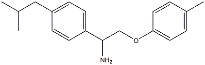 1-[1-amino-2-(4-methylphenoxy)ethyl]-4-(2-methylpropyl)benzene Struktur