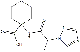 1-[2-(1H-1,2,4-triazol-1-yl)propanamido]cyclohexane-1-carboxylic acid Structure