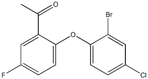 1-[2-(2-bromo-4-chlorophenoxy)-5-fluorophenyl]ethan-1-one Structure