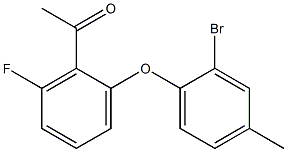 1-[2-(2-bromo-4-methylphenoxy)-6-fluorophenyl]ethan-1-one Structure