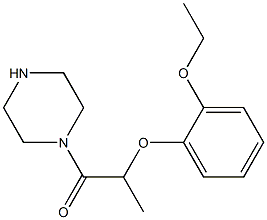 1-[2-(2-ethoxyphenoxy)propanoyl]piperazine,,结构式