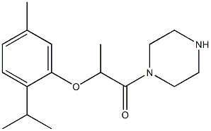 1-[2-(2-isopropyl-5-methylphenoxy)propanoyl]piperazine Structure