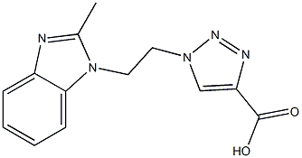 1-[2-(2-methyl-1H-1,3-benzodiazol-1-yl)ethyl]-1H-1,2,3-triazole-4-carboxylic acid Structure