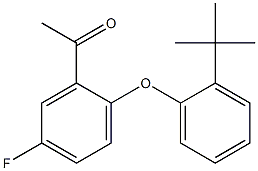 1-[2-(2-tert-butylphenoxy)-5-fluorophenyl]ethan-1-one 化学構造式