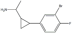 1-[2-(3-bromo-4-fluorophenyl)cyclopropyl]ethan-1-amine Struktur
