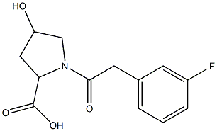 1-[2-(3-fluorophenyl)acetyl]-4-hydroxypyrrolidine-2-carboxylic acid