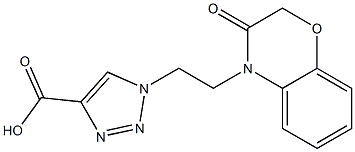 1-[2-(3-oxo-3,4-dihydro-2H-1,4-benzoxazin-4-yl)ethyl]-1H-1,2,3-triazole-4-carboxylic acid Struktur