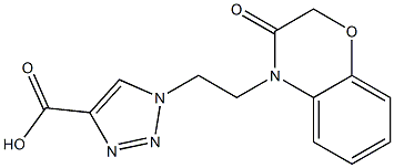 1-[2-(3-oxo-3,4-dihydro-2H-1,4-benzoxazin-4-yl)ethyl]-1H-1,2,3-triazole-4-carboxylic acid,,结构式