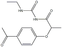 1-[2-(4-acetylphenoxy)propanoyl]-3-ethylurea Structure