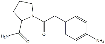 1-[2-(4-aminophenyl)acetyl]pyrrolidine-2-carboxamide Structure