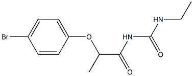 1-[2-(4-bromophenoxy)propanoyl]-3-ethylurea,,结构式