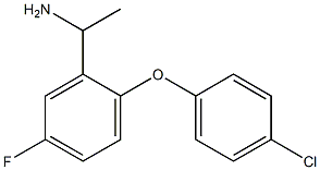 1-[2-(4-chlorophenoxy)-5-fluorophenyl]ethan-1-amine,,结构式