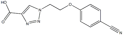 1-[2-(4-cyanophenoxy)ethyl]-1H-1,2,3-triazole-4-carboxylic acid,,结构式
