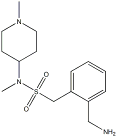 1-[2-(aminomethyl)phenyl]-N-methyl-N-(1-methylpiperidin-4-yl)methanesulfonamide Structure